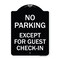 Signmission No Parking Except for Guest Check-In Heavy-Gauge Aluminum Sign, 18" L, 24" H, BW-1824-23625 A-DES-BW-1824-23625 - alternate 1